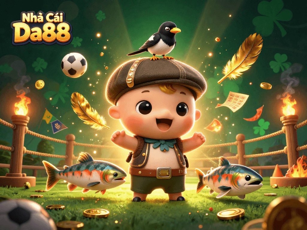 Experience the thrill of Nhà Cái Da88 with 3D characters in a dynamic betting scene filled with excitement.