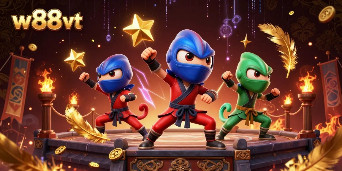 Trải nghiệm cá cược tại w88 vt với chameleon ninja và nhiều yếu tố thú vị.