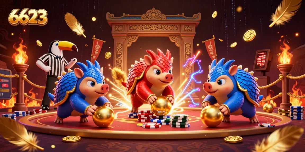 Experience thrilling online gaming at 6623 with rival pangolins and dynamic casino elements.