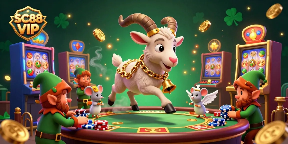 Experience the excitement of SC88 VIP with a vibrant 3D casino scene showcasing captivating characters and lively game elements.