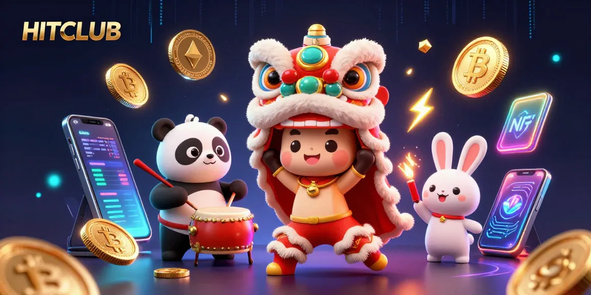 Test your luck at HITCLUB with exciting casino games featuring vibrant characters and blockchain elements!