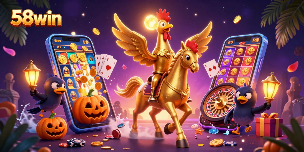 Experience thrilling games at 58win, where golden coins and colorful slots captivate players!