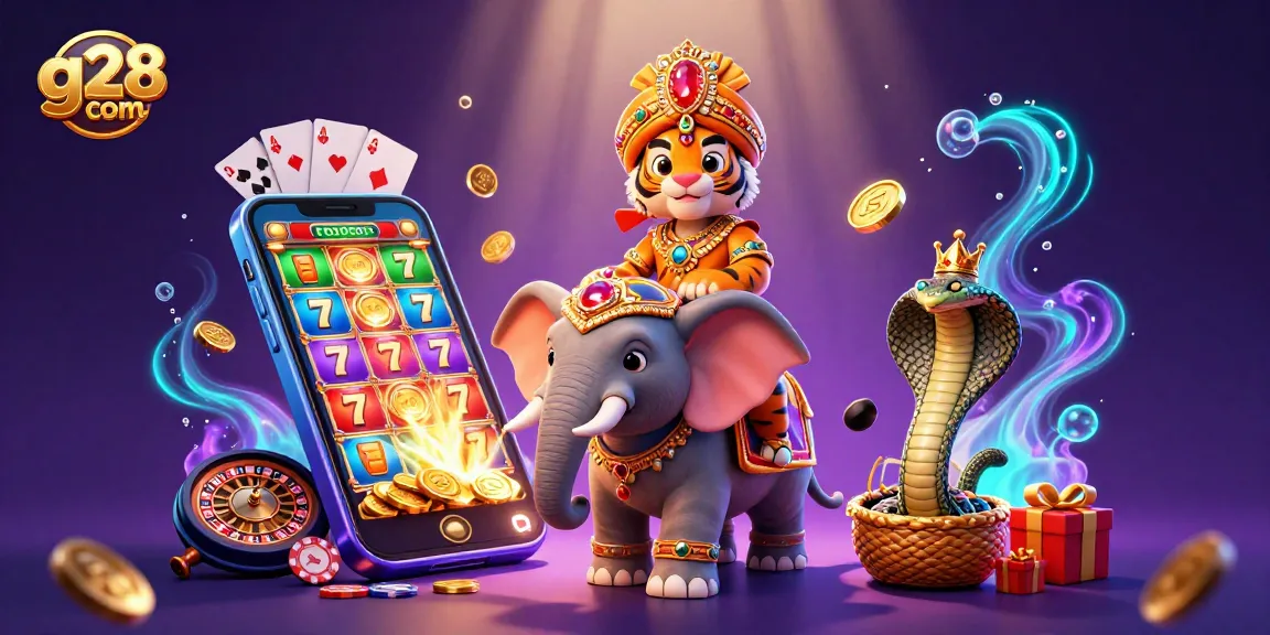 Experience g28 com's vibrant slot games with a majestic maharaja and treasures!