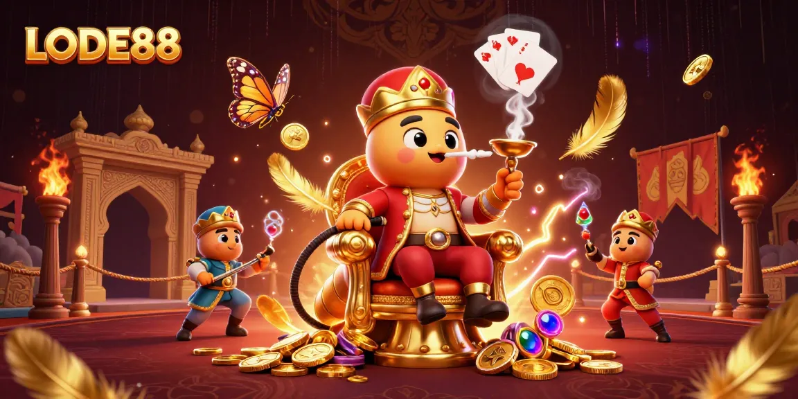 Experience LODE88's thrilling online gaming with a vibrant casino atmosphere and rich details.