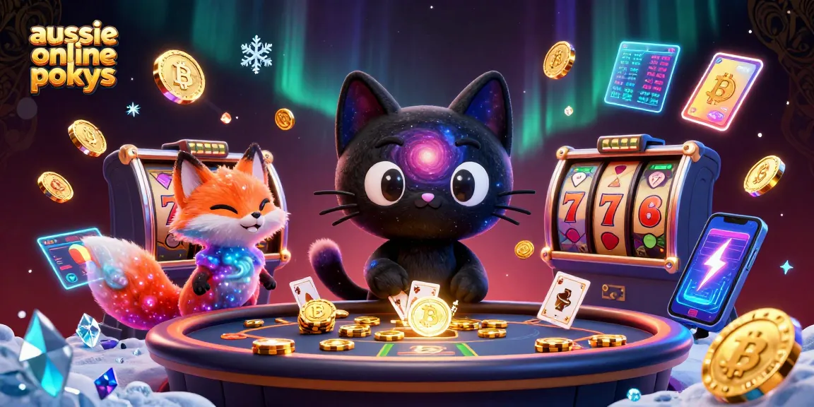 Engage with aussie online pokies as a cosmic casino adventure unfolds with vibrant characters and game elements.