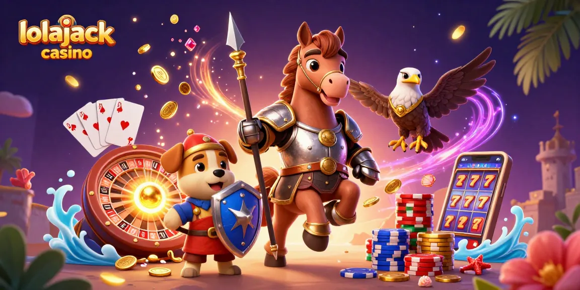 Spin the reels at lolajack casino with knights, coins, and epic gaming excitement!