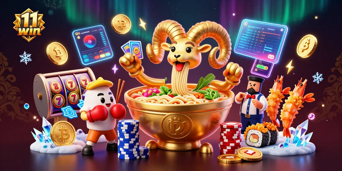Engage with the thrilling 11 win slots scene featuring vibrant characters, crypto elements, and rich details.